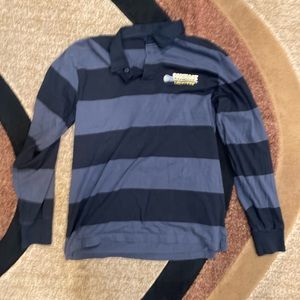 Long sleeve collar shirt black and grey